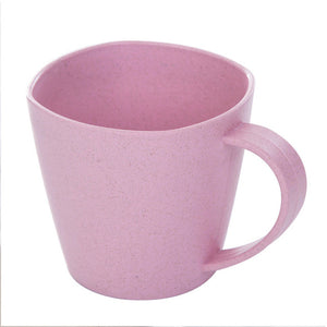 Healthy Wheat Straw Mugs Eco-friendly Durable Cups With Handgrip Brief Milk Coffee Cup Thick Anti-hot Tea Beverage Cups Mug