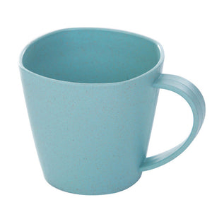 Healthy Wheat Straw Mugs Eco-friendly Durable Cups With Handgrip Brief Milk Coffee Cup Thick Anti-hot Tea Beverage Cups Mug