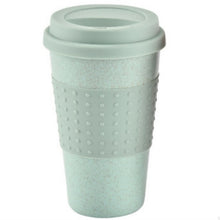 Load image into Gallery viewer, 1Pcs Eco-friendly Coffee Tea Cup Wheat Straw Travel Water Drink Mug with Silicone Lid Drinking Mugs
