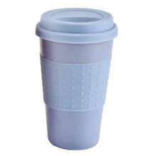 Load image into Gallery viewer, 1Pcs Eco-friendly Coffee Tea Cup Wheat Straw Travel Water Drink Mug with Silicone Lid Drinking Mugs
